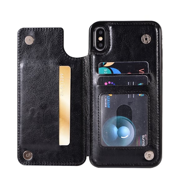 iPhone XR - NKOBEE Läderskal med Plånbok/Kortfack