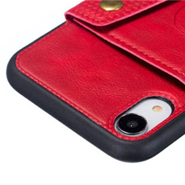iPhone XR - Professionellt Retro Skyddsskal med Kortfack