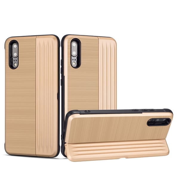 Huawei P20 - Exklusivt Skal med Korthållare (LEMAN)