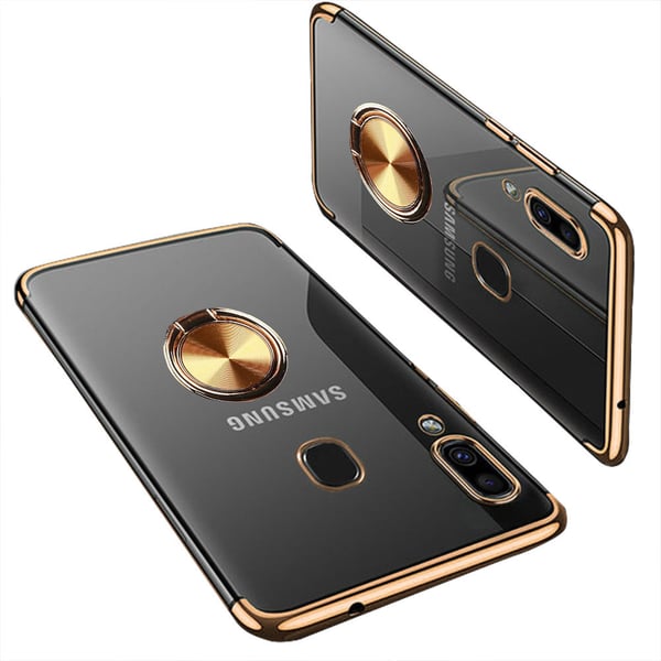 Samsung Galaxy A40 - Skyddande Silikonskal med Ringh�llare