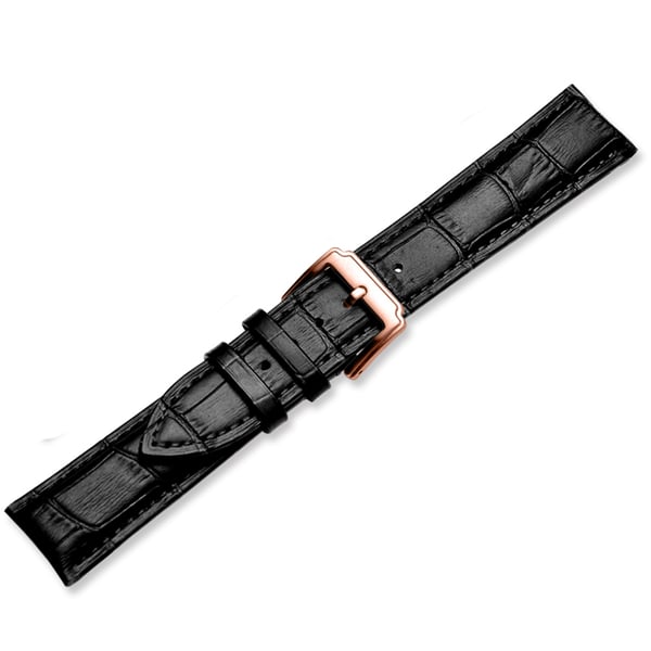 Stilrent Klockarmband i Läder (Krokodilmönster)
