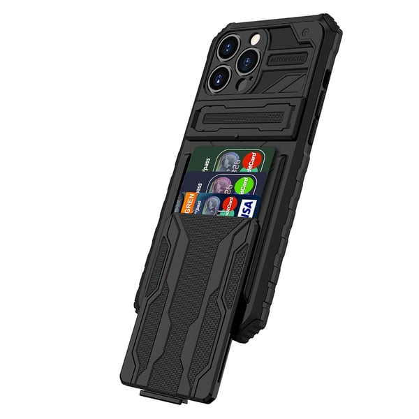 iPhone 14 Pro - Professionellt Skal med GÖMD Korthållare