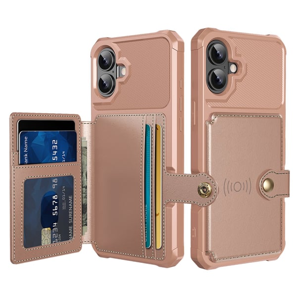 Elegant Plånboksfodral i Lyxigt PU-läder för iPhone 16