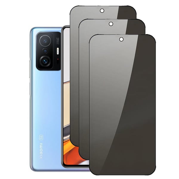 3-PACK Xiaomi Mi 11T Pro Skärmskydd Anti-Spy HD 0,3mm