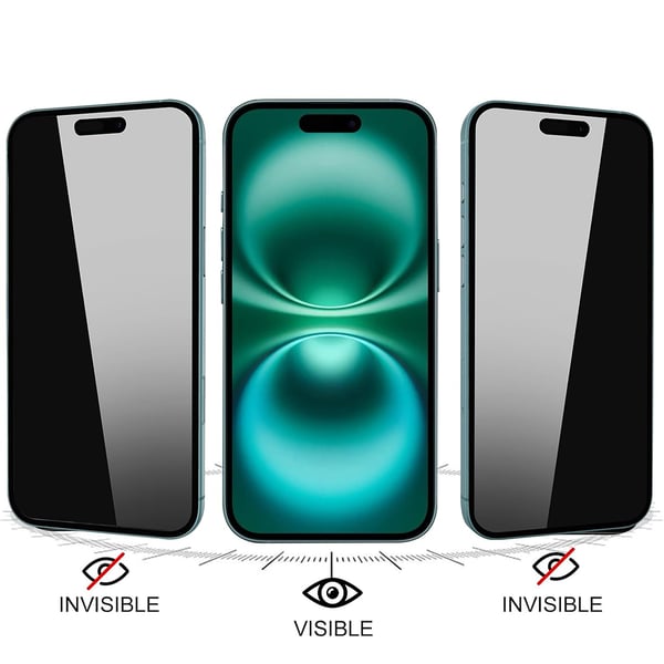 iPhone 16 Plus - Skärmskydd 2.5D Black Spy