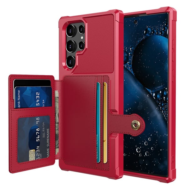Samsung Galaxy S22 Ultra - Praktiskt Skal med Korthållare