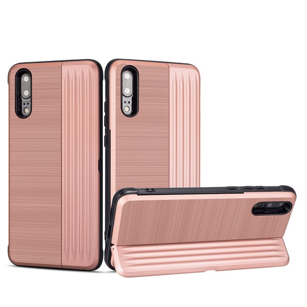 Huawei P20 - Exklusivt Skal med Korthållare (LEMAN)