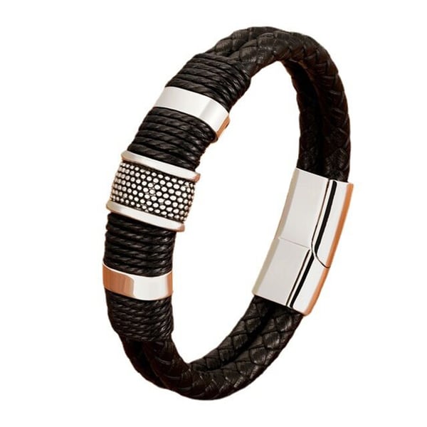 Stilsäkert Armband i Flätat PU-Läder