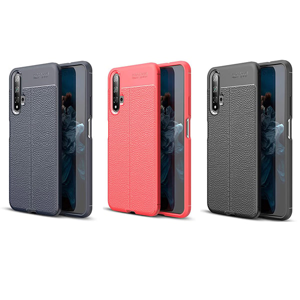 Huawei Nova 5T - AUTO FOCUS Litchi Design Skyddsskal