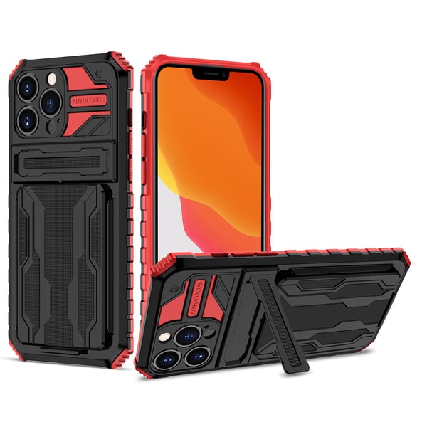 iPhone 13 Pro Max - Ultimativt Skydd med Kortplatser och Kickstand