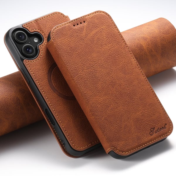 iPhone 16 - Exklusivt Plånboksfodral - Stil, Funktion & Skydd!
