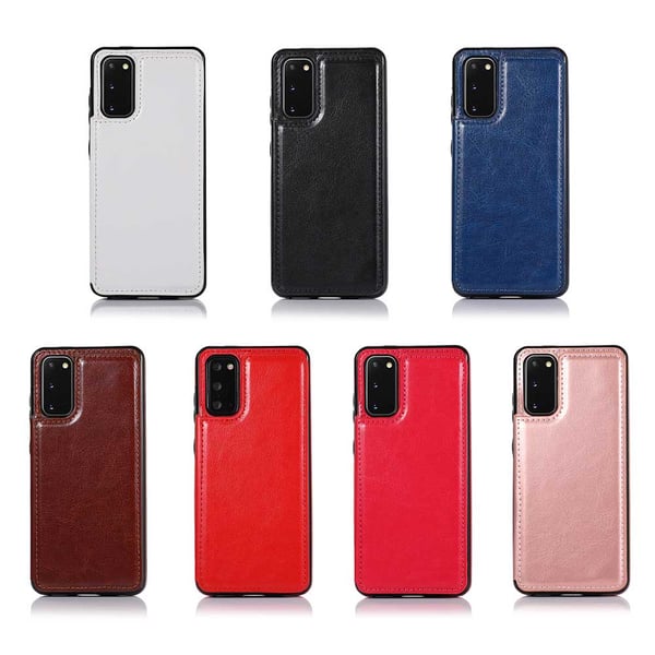 Elegant Skyddsskal med Kortfack - Samsung Galaxy S20 Plus