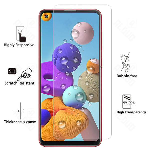 Samsung Galaxy A21s Standard 3-PACK Skärmskydd 9H 0,3mm