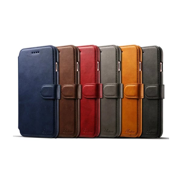 Klassiskt Plånboksfodral i Retrodesign (Läder) iPhone X/XS