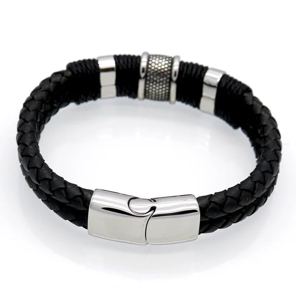 Stilsäkert Armband i Flätat PU-Läder