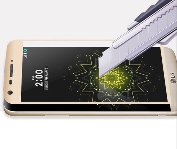 LG G5 - HeliGuard (2-PACK) EXXO-Skärmskydd med Ram 3D (HD-Clear)