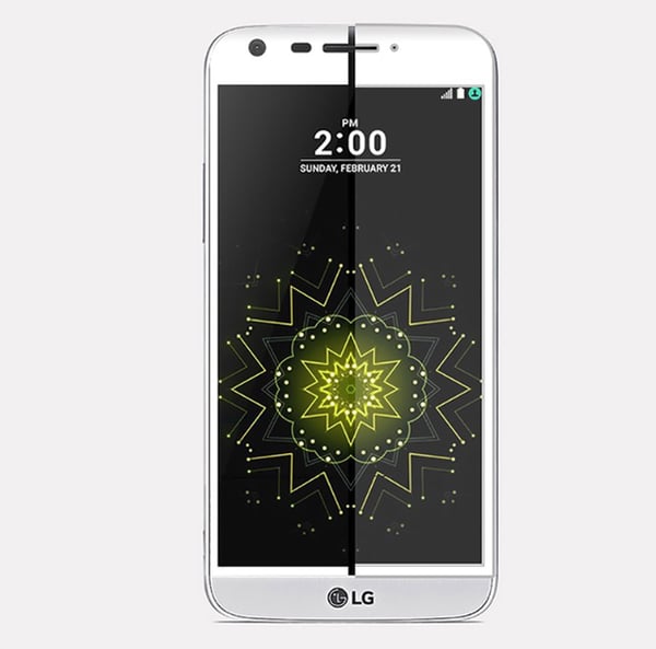 LG G5 - HeliGuard (2-PACK) EXXO-Skärmskydd med Ram 3D (HD-Clear)