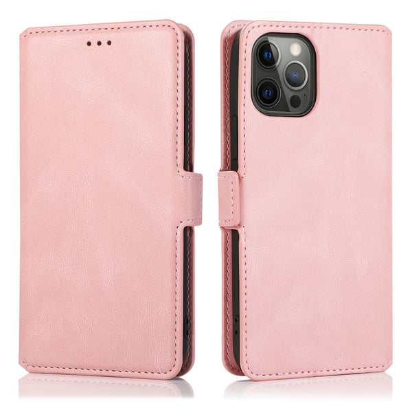 iPhone 15 Pro -  Elegant Flip Fodral i Läder