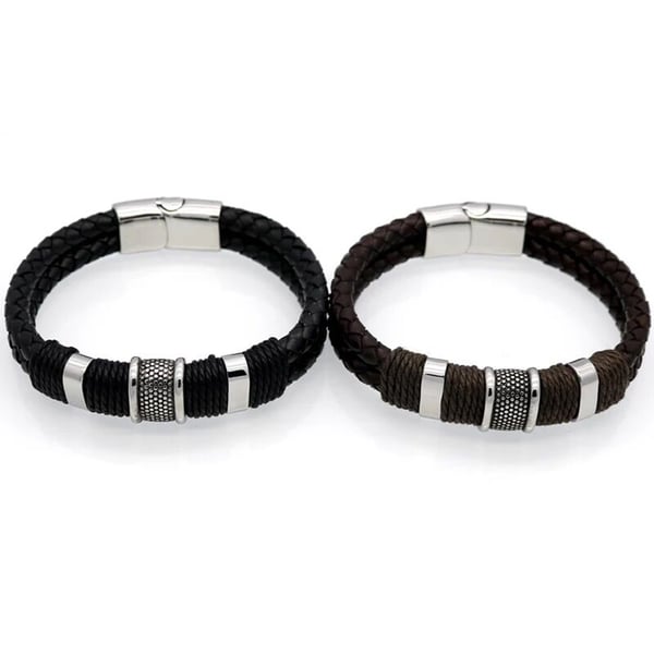 Stilsäkert Armband i Flätat PU-Läder