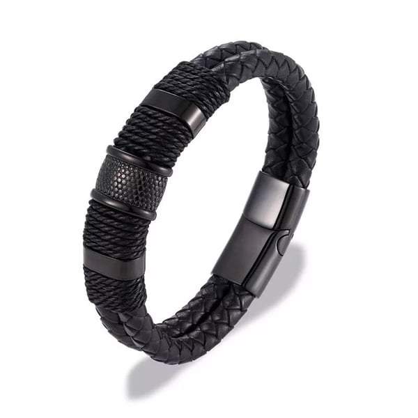 Stilsäkert Armband i Flätat PU-Läder