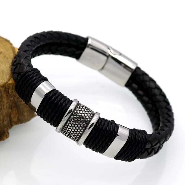 Stilsäkert Armband i Flätat PU-Läder