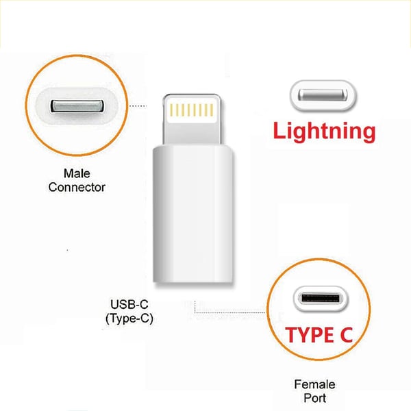 Adapter USB-C till iPhone 2in1 Laddning + Dataöverföring