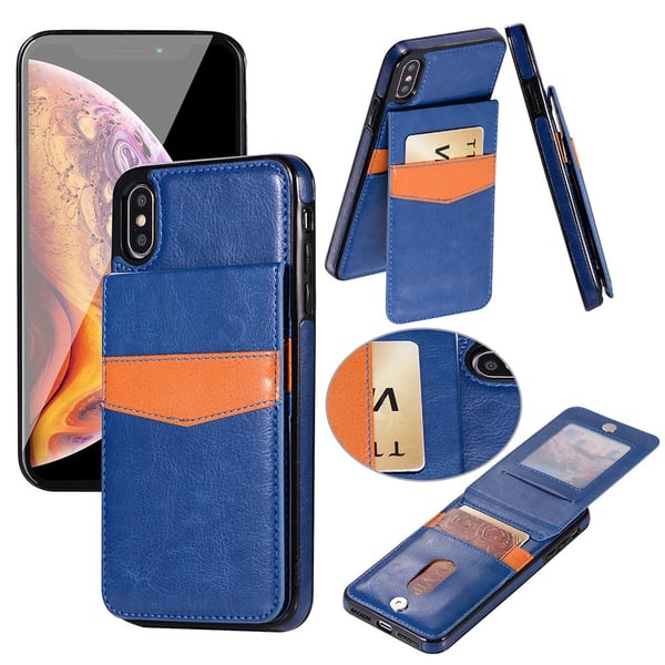 Praktiskt Skal med Kortfack iPhone XS Max (LEMAN)