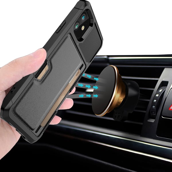 iPhone 12/12 Pro - Minimalistiskt Kortfodral med Fullt Skydd