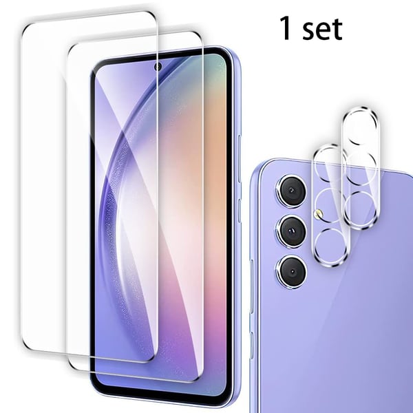 2-PACK HGalaxy A55 5G ärdat Glas Skärmskydd + Kameraskydd 0,3mm