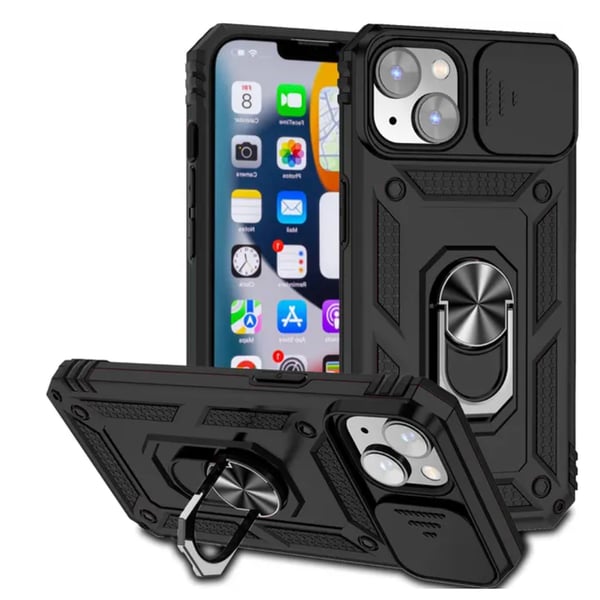 iPhone 14 - Extra Skyddande ARMOR Skal med 360° Ringhållare