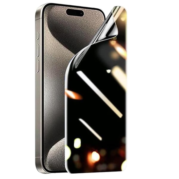iPhone 15  Integritetsskyddande Hydrogel Mjuk Filmskärmskydd