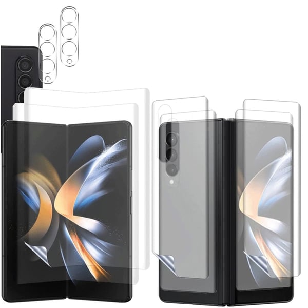 2-PACK 4-in-1 Z Fold 4 Hydrogel Skärmskydd & Kameralinsskydd