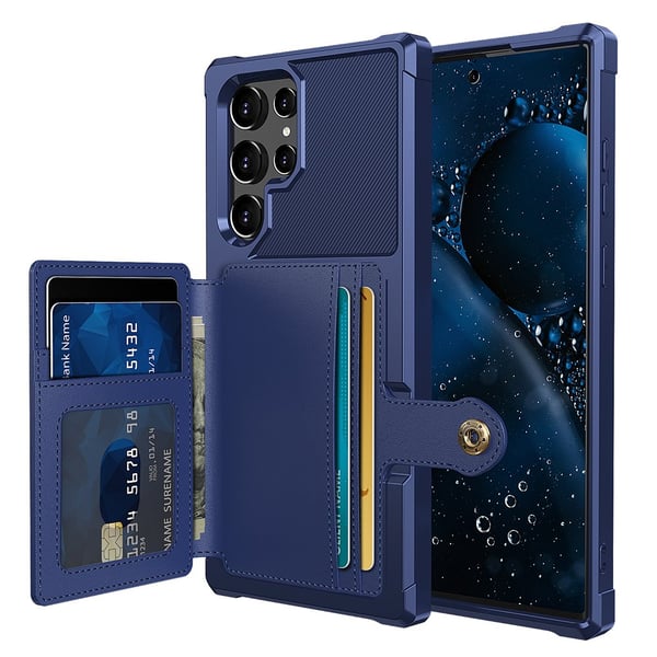 Samsung Galaxy S22 Ultra - Praktiskt Skal med Korthållare