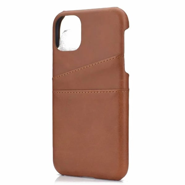 iPhone 15 Pro - Slimmat PU-läderfodral med 2-kortfack