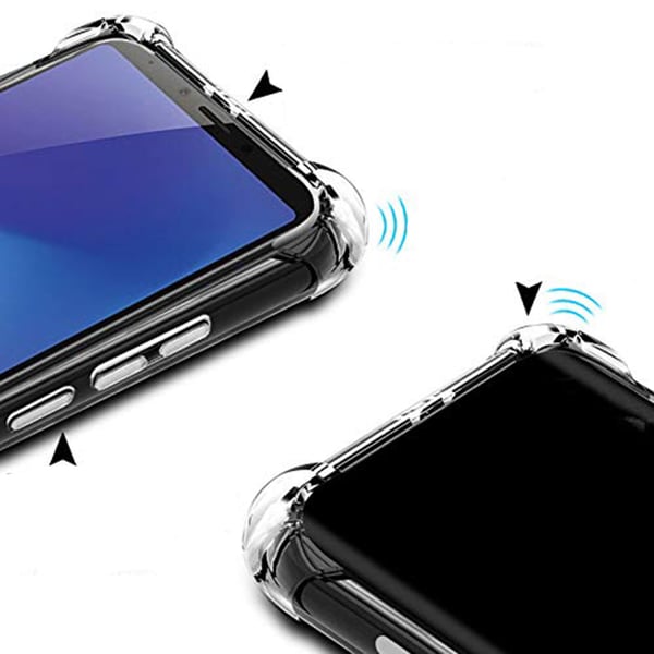 Samsung Galaxy A50 - Stötdämpande Silikonskal med Kortfack