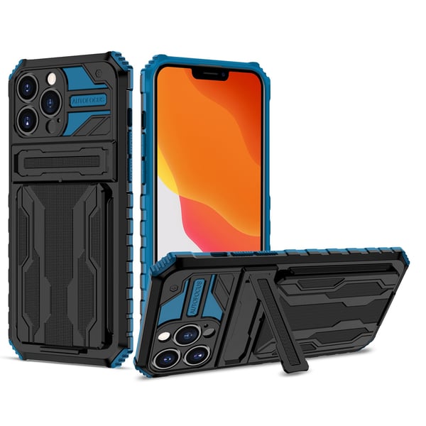 iPhone 13 Pro Max - Ultimativt Skydd med Kortplatser och Kickstand