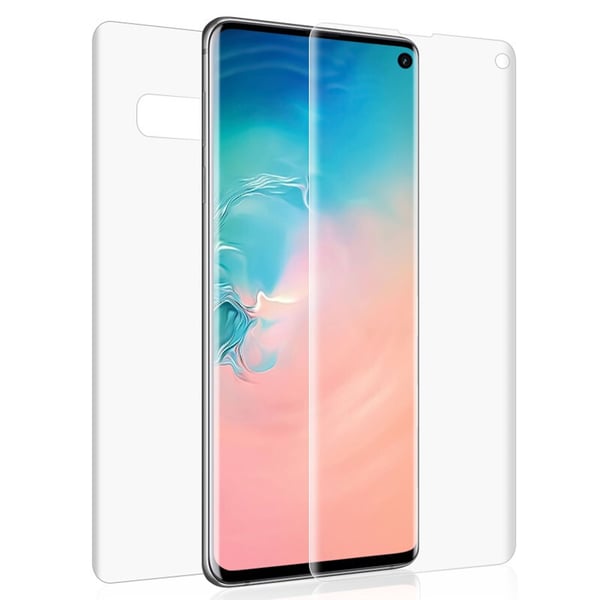 2-PACK Galaxy S10 Plus Mjukt Fram- & Baksida PET Skärmskydd