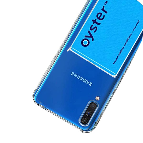 Samsung Galaxy A70 - Silikonskal med Korthållare (FLOVEME)