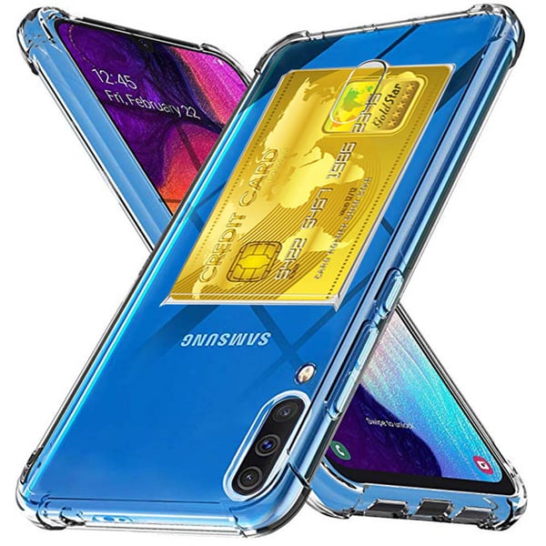 Samsung Galaxy A70 - Skal med Korthållare och Skärmskydd