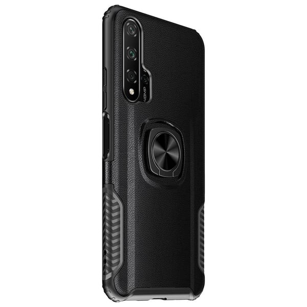 Huawei Nova 5T - Genomtänkt Skal med Ringhållare LEMAN