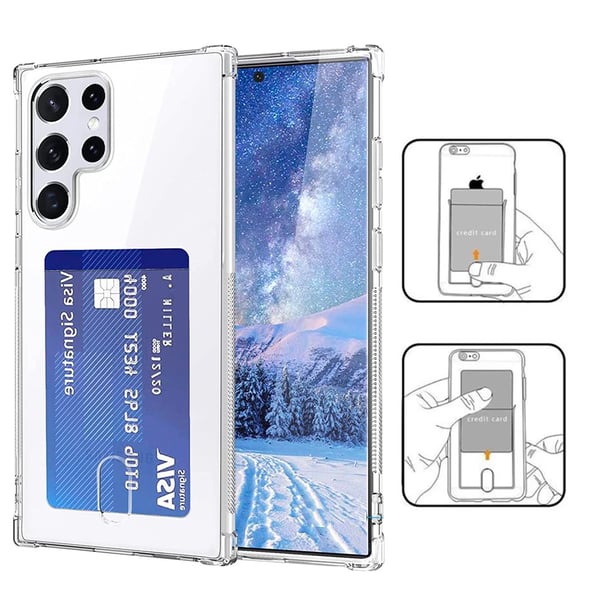 Samsung Galaxy S22 Ultra - Stilrent Skal med Korthållare