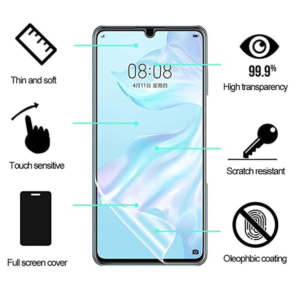 P30 Lite 2-PACK Mjukt Skärmskydd PET 9H 0,2mm