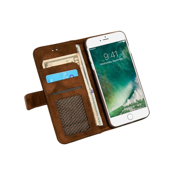 Plånboksfodral i Retrodesign från LEMAN till iPhone 6/6S