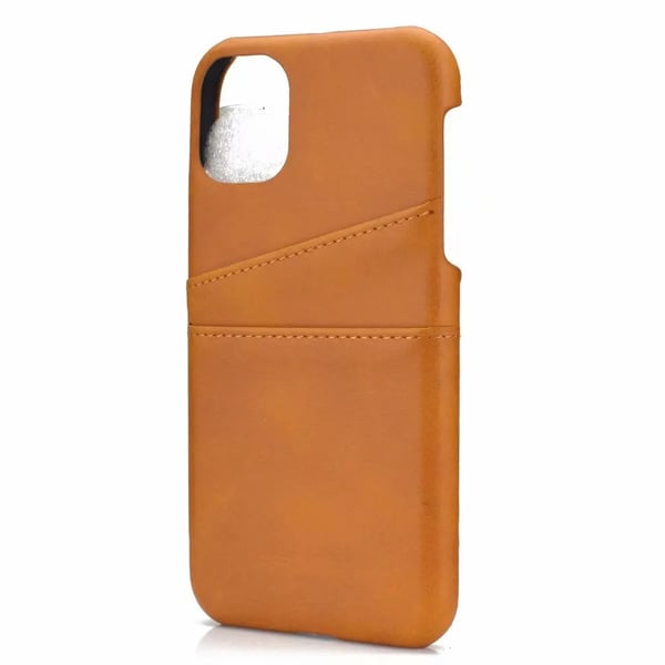 iPhone 15 Plus - Slimmat PU-läderfodral med 2-kortfack