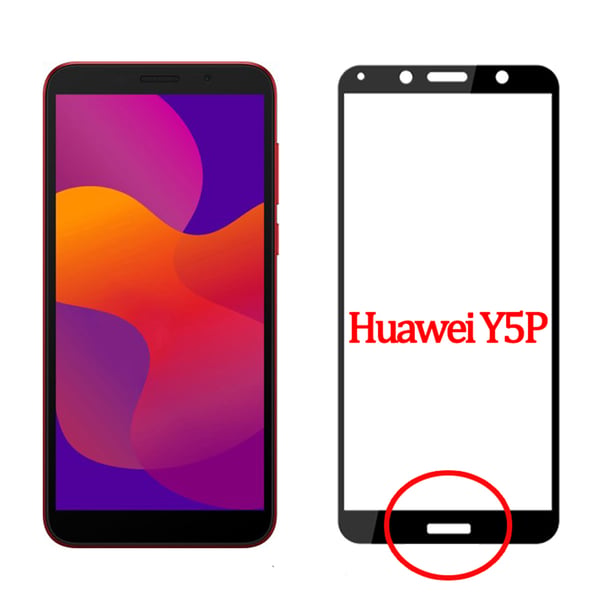 Huawei Y5p Skärmskydd 2.5D Ram 9H 0,3mm