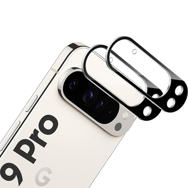 1 set (2.5D Framsida Svart +2.5D Kameraskydd) för Google Pixel 9 Pro
