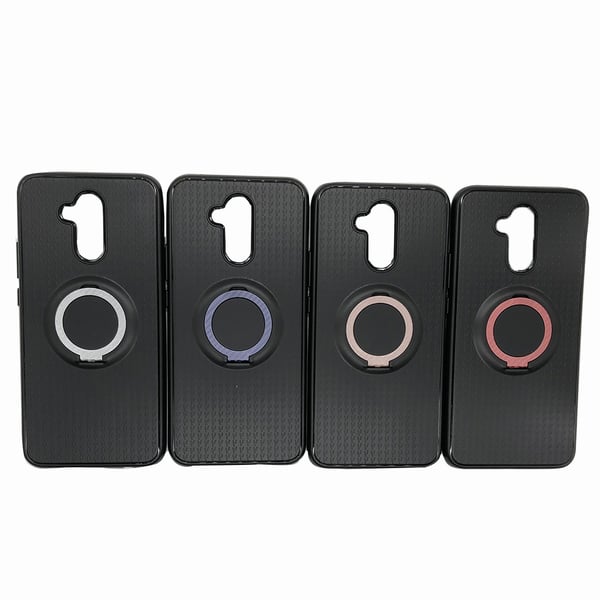 Skyddsskal med Ringhållare i Carbondesign - Huawei Mate 20 Lite