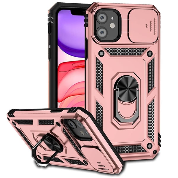 iPhone 12 - Robust Skal med 360° Roterande Ringhållare