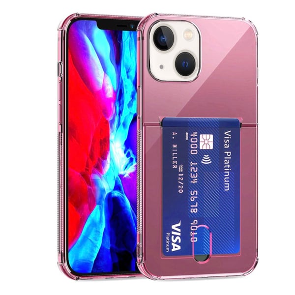 iPhone 13 - Stötdämpande Stilrent Skal med Korthållare