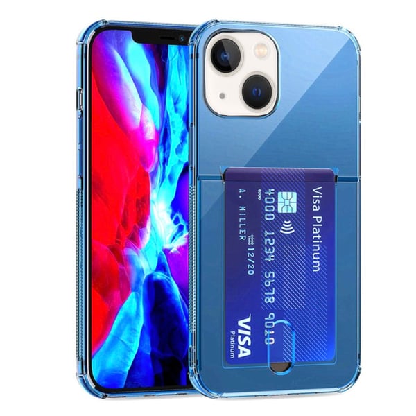 iPhone 13 - Stötdämpande Stilrent Skal med Korthållare